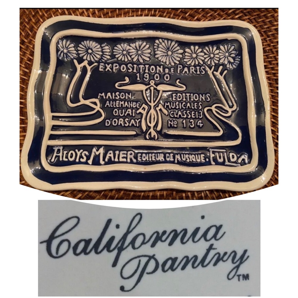 California Pantry Exposition De Paris Logo Dish